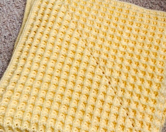 Waffle Baby Blanket Chunky Texture