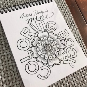 Mini Coloring Book Pocket Size Adult Coloring Hand Drawn