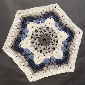 Fiocco Hexagon Motif Crochet Pattern PDF Digital File