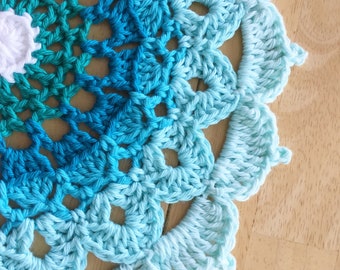 Natalie’s Mandala Placemat Crochet Pattern PDF with chart