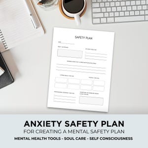 piano di sicurezza, mantra di coping, psicologia, strumenti di coaching, assistente sociale, affermazioni, tecniche di gestione dell'ansia, kit antistress, pensieri negativi