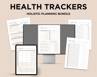 Digital Wellness Planner Template Download Fitness Bundle Health Tracker System Design Template Kit Lifestyle Management Habit Tracking Plus