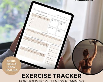 Exercise Tracker, Workout Tracker, 75 Soft challenge, Fitness log, Fitness Tracker, Weight Loss Tracker,Workout Printable,weight lifting log