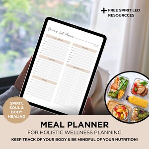 Lista zakupów, Planer diety, Planer żywności dla rodziny, Planowanie posiłków, Planer menu, Planer przygotowywania posiłków, Tygodniowy plan posiłków, Prosty minimalistyczny, Wegański