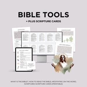 Bible Study Printable Prayer Guide Spiritual Growth Tool Kit Digital Download Scripture Card Reading Material Faith Resource Church Group