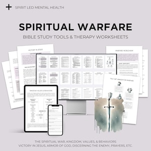 Christian Counseling Worksheet Bible Study Prayer Guide Spiritual Warfare Faith Resource Digital Download Armor of God Kingdom Value Set image 1