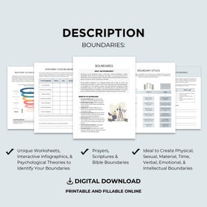Arbeitsblatt für psychische Gesundheit, Therapie-Bundle auf Glaubensbasis, Beratung, Ressourcen, Grenze, Arbeit, Beziehungs-Leitfaden, Werkzeug zur Entwicklung von Kommunikationsfähigkeiten Bild 3