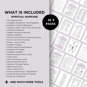 Christian Counseling Worksheet Bible Study Prayer Guide Spiritual Warfare Faith Resource Digital Download Armor of God Kingdom Value Set image 5