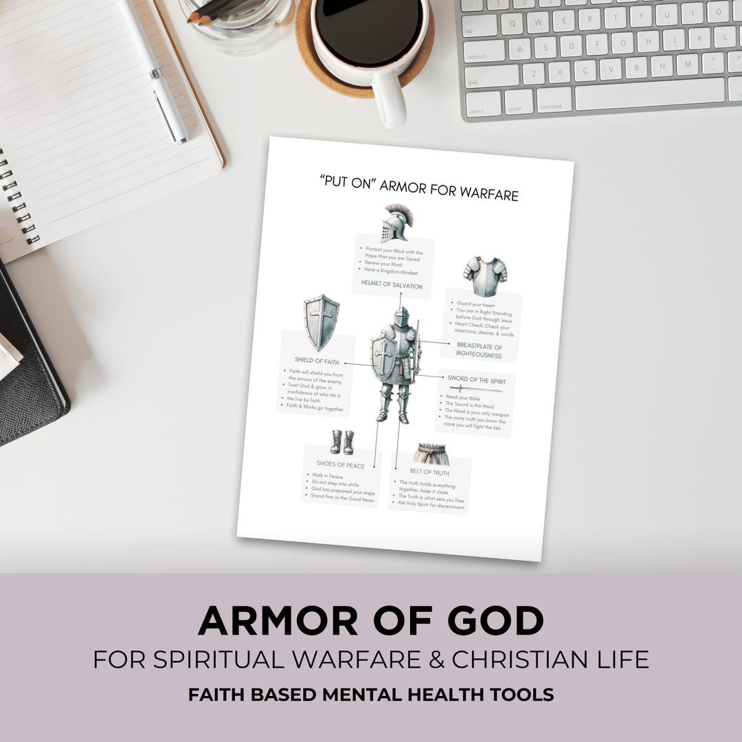 Bible Study Spiritual Warfare Journal Armor of God Protection Spiritual ...