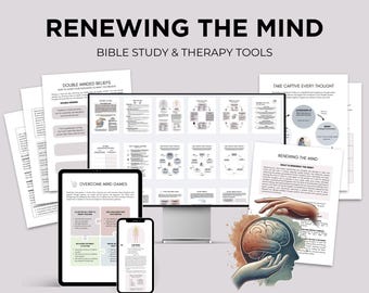 Christian Mental Health Workbook Bible Study Faith Guide Spiritual Growth Mindset Exercise Thought Pattern Healing Practice Mind Renewal