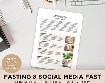 Food log, Intermittent fast, food diary, track fasting, bullet journal, fasting tracker, food journal, planner template, printable journal