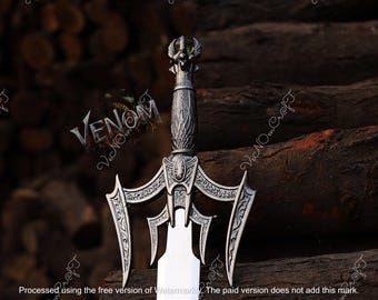 High Carbon Steel Handmade Hand-Forged Sword Replica, Norse Collectors Blade with Leather Wrapped Handle, Wedding & Anniversary Gift for him