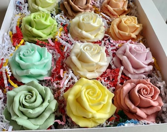 Handmade Rose Soap: Custom Color & Scent, Vegan Shea Butter Soap