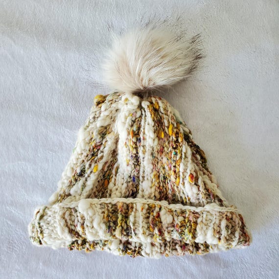 Mohair Wool and Silk Blend Crochet Hat With Pompom - Etsy
