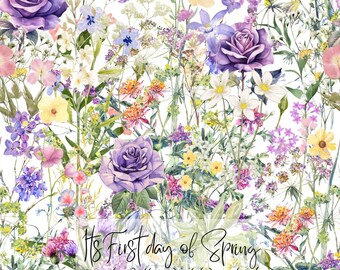Lila rosträdgård sömlöst mönster, digital nedladdning, rosor blommig textildesign, botaniskt tygtryck, kommersiell användning PNG-fil