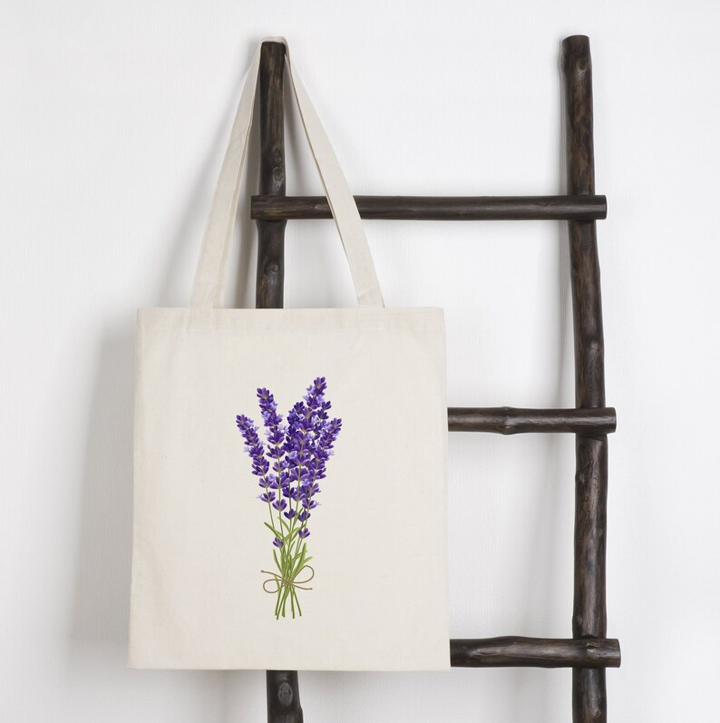 lavender tote bag