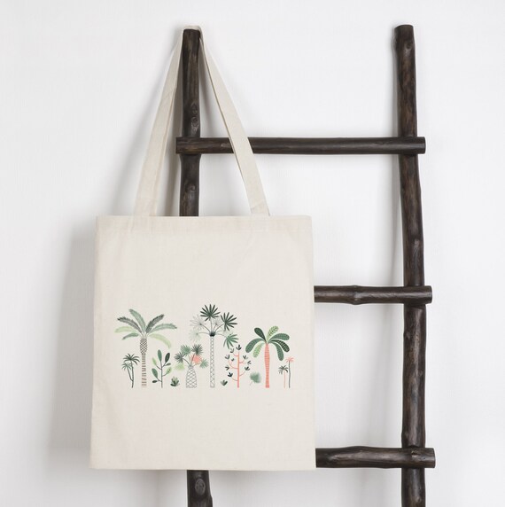 palm tree tote bag