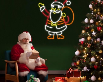 Santa Neon Sign