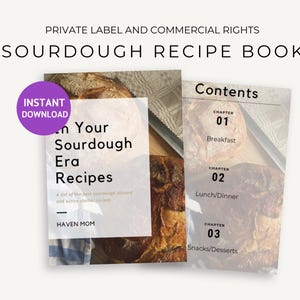 Sourdough Recipe Book | Beginner’s Guide to Homemade Bread, Starter Tips & Baking Recipes | Digital Download