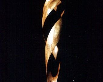 Esmer, abstract cherry wood sculpture,