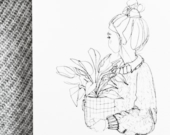 A4 print ‘Trip to the garden centre’ sketchbook, drawing, wall art, room decor,