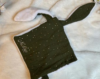 Peluche personalizado, peluche plano, peluche de conejito, idea de regalo, regalo para bebé