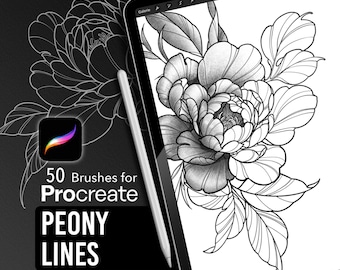 Peony Lines – Procreate Brush Set for Tattoo Artists & Illustrators