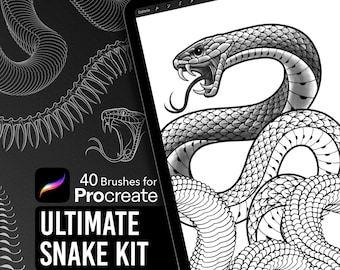 Ultimate Snake Kit – Pack de Brushes Procreate pour Tatoueurs et Illustrateurs