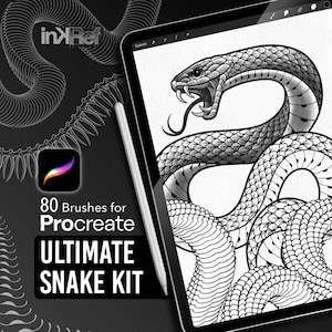 Ultimate Snake Kit – Pacchetto di pennelli Procreate per tatuatori e illustratori