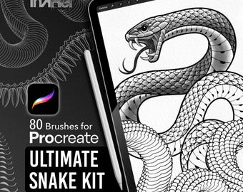 Ultimate Snake Kit Pack de brushes Procreate pour tatoueurs et illustrateurs