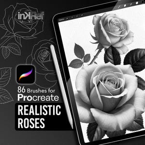 Realistic Roses – Procreate Brush Pack for Tattoo Artists & Illustrators