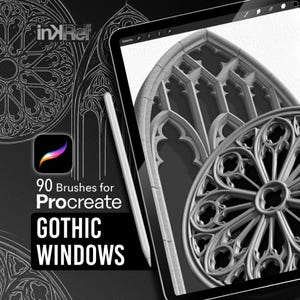 Gothic Windows – Procreate Brush Pack for Tattoo Artists & Illustrators
