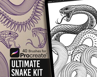 Ultimate Snake Kit – Pack de Brushes Procreate para Tatuadores e Ilustradores