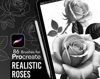 Realistic Roses – Pack de Pinceles para Procreate para Tatuadores e Ilustradores