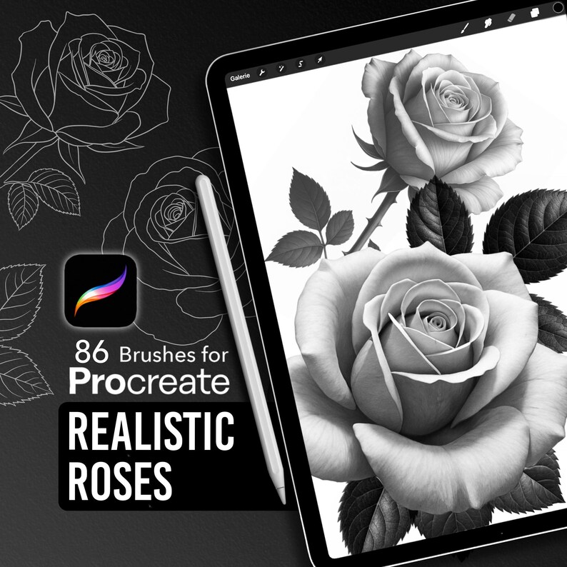 Realistic Roses – Procreate Brush Pack for Tattoo Artists ...