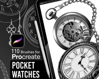 Pocket Watches – Procreate Brush Pack for Tattoo Artists & Illustrators