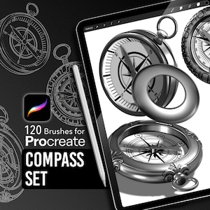 Compass Set – Procreate Brush Pack for Tattoo Artists & Illustrators