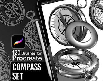 Compass Set – Procreate Brush Pack voor tatoeëerders en illustratoren