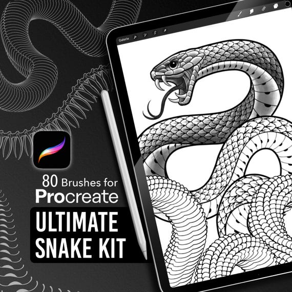 Ultimate Snake Kit – Procreate Brush Pack for Tattoo Artists & Illustrators