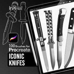 Iconic Knives Pack de brushes Procreate para tatuadores e ilustradores