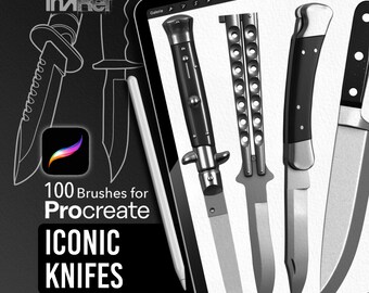 Iconic Knives Pack de brushes Procreate para tatuadores e ilustradores