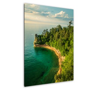 Miner&#39;s Castle at Sunrise – Pictured Rocks, Michigan, Landscape Photography Print, Upper Peninsula, Bedroom art, Office art, Canvas Print