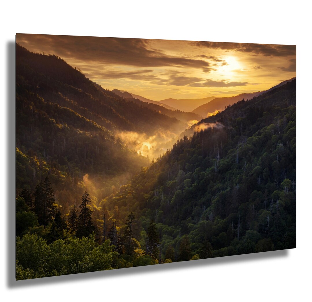 Smokey Mountain Sunset Wall Art–mountain Sunset, Landscape Photograph ...