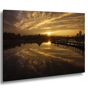 Michigan Landscape Photo Print – Golden Hour at Crosswinds Marsh Wall Art