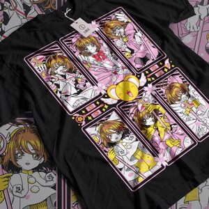 Camiseta Fairy Kei, design retrô anos 90, camiseta de anime girl, estética de anime, moda kawaii