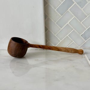 Handmade Wooden Coffee Scoop – 3 Tbsp Measuring Spoon for Coffee, Tea, Sugar, Flour, Spices – Rustic Wood Scoop for Kitchen & Pantry (#5)