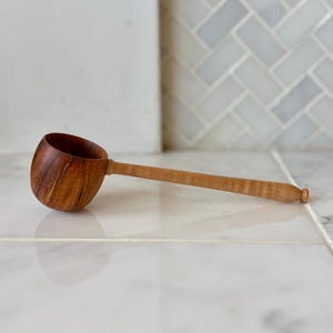 Handmade Wooden Coffee Scoop – 3 Tbsp Measuring Spoon for Coffee, Tea, Sugar, Flour, Spices – Rustic Wood Scoop for Kitchen & Pantry (#1)