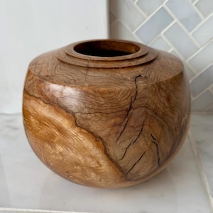 Handmade Vase— Wooden & Decorative (6.25 inches x 5 inches)