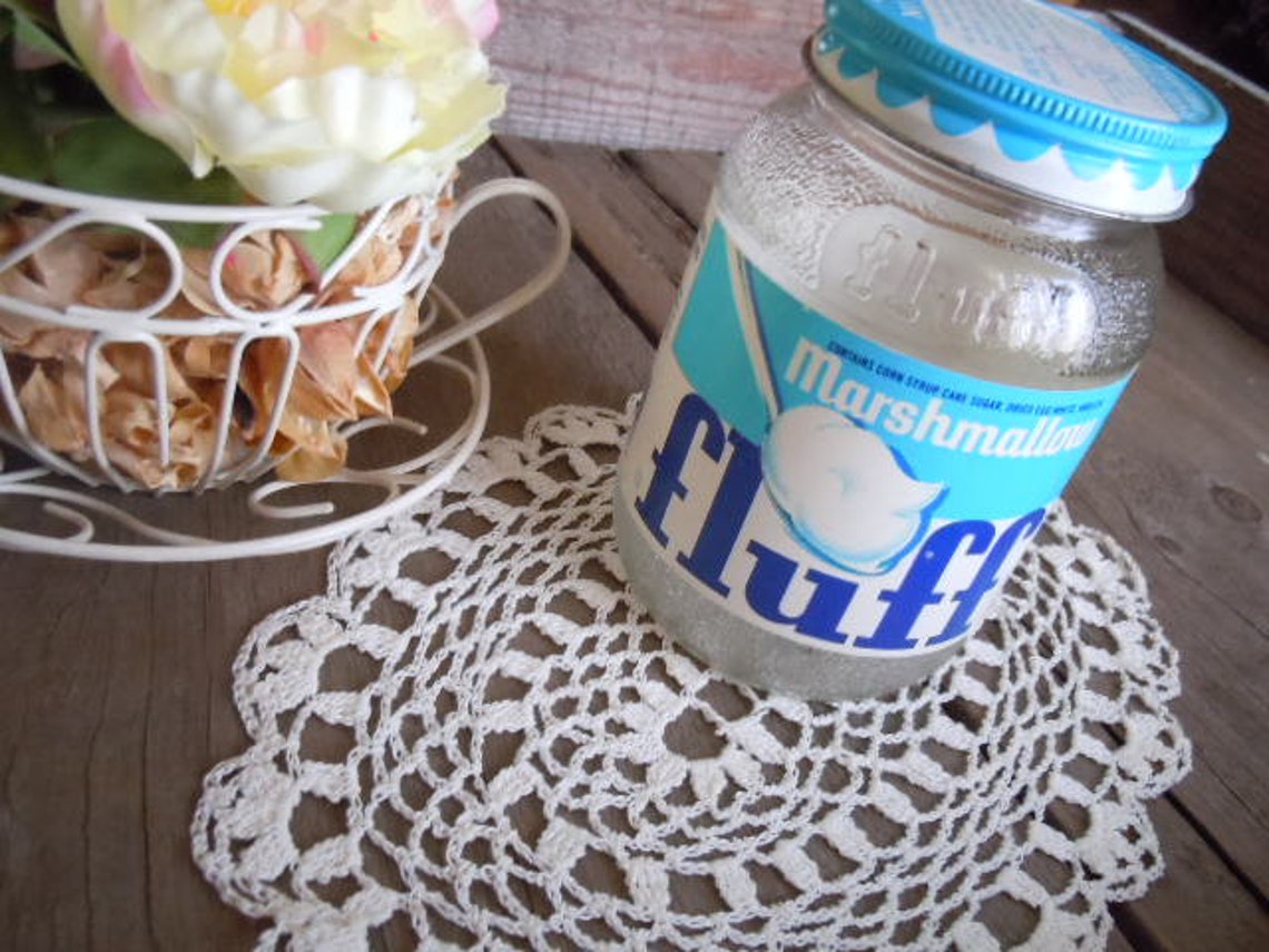 Vintage Fluff Jar Glass Marshmallow Creme Food Container with Etsy