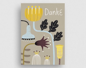 Postcard | Danke Flora | Ecofriendly - 100% Recycled paper